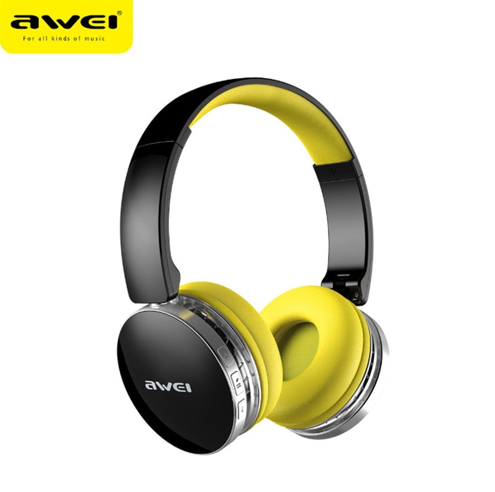 AWEI A500BL  katlanabilir bluetooth kulaklık - Siyah Kırmızı