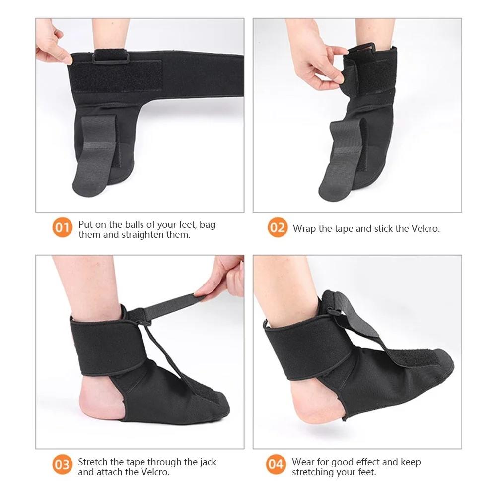 Ayarlanabilir ayak damlasi ortez Plantar fasya germe ayak bilegi sabitleme destegi rahat cilt dostu ortez ayak bakimi