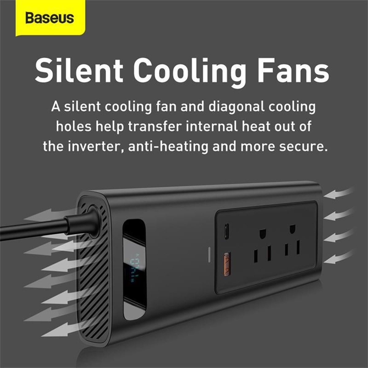 Baseus 150W Power Inverter AC 220V Araç İçi Çakmaklık Çevirici Araç Çakmaklık Priz Dönüştürücü