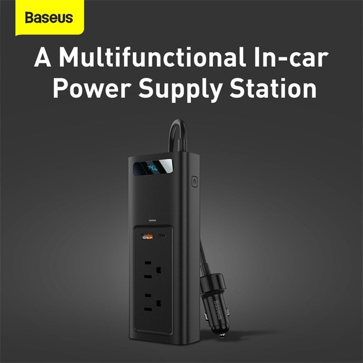 Baseus 150W Power Inverter AC 220V Araç İçi Çakmaklık Çevirici Araç Çakmaklık Priz Dönüştürücü