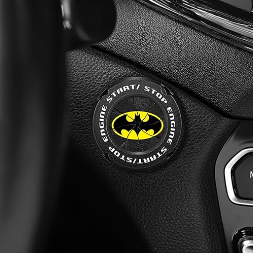 Batman serisi dekor Sticker karikatür aksiyon figürleri araba iç anahtarı motosiklet Keyhole koruma kapağı süs aksesuarla
