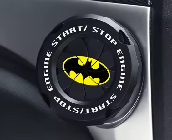 Batman serisi dekor Sticker karikatür aksiyon figürleri araba iç anahtarı motosiklet Keyhole koruma kapağı süs aksesuarla