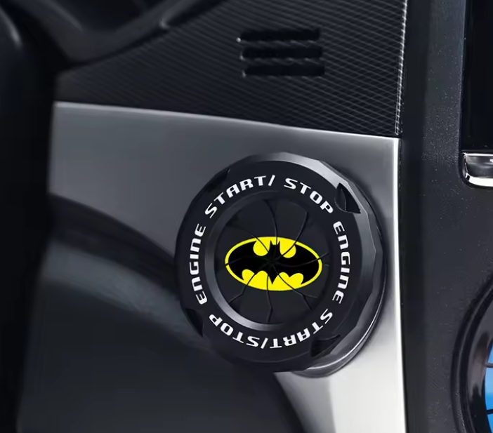 Batman serisi dekor Sticker karikatür aksiyon figürleri araba iç anahtarı motosiklet Keyhole koruma kapağı süs aksesuarla