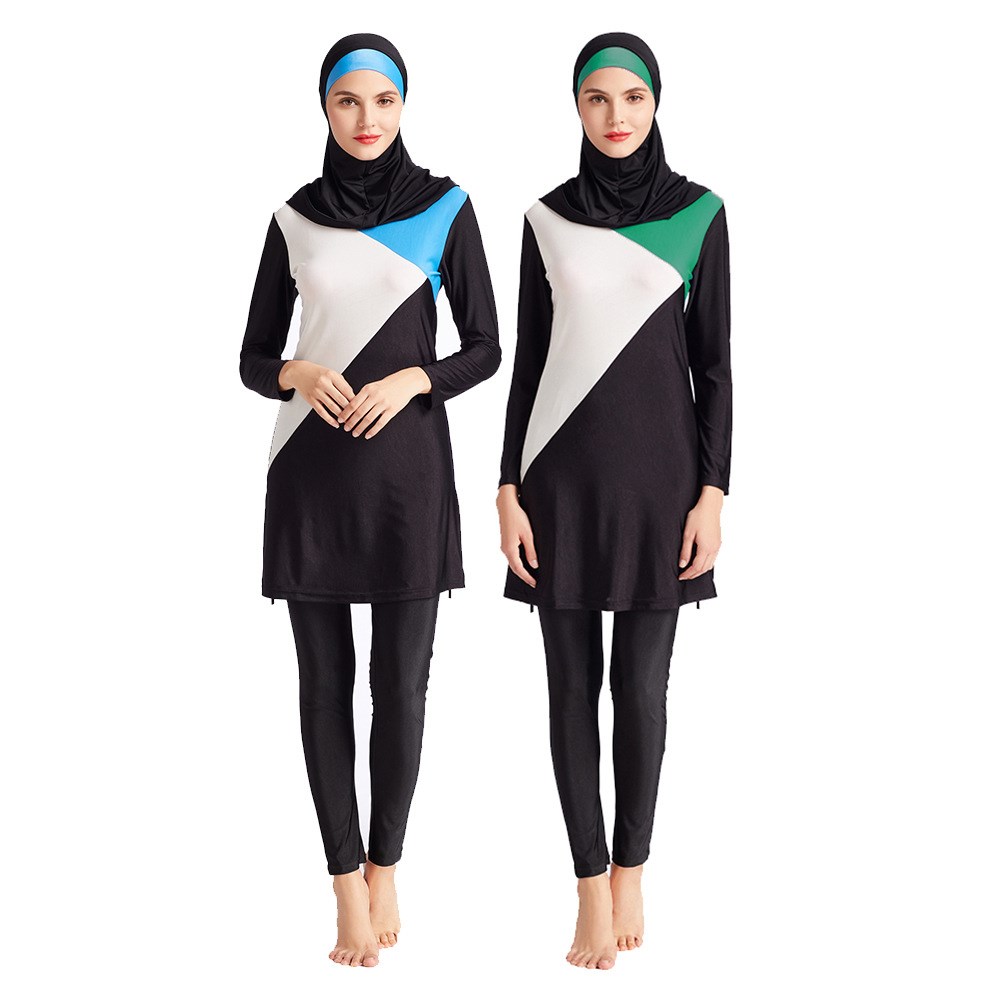 Beş parça mozaik desenli haşema - XXXL Beden