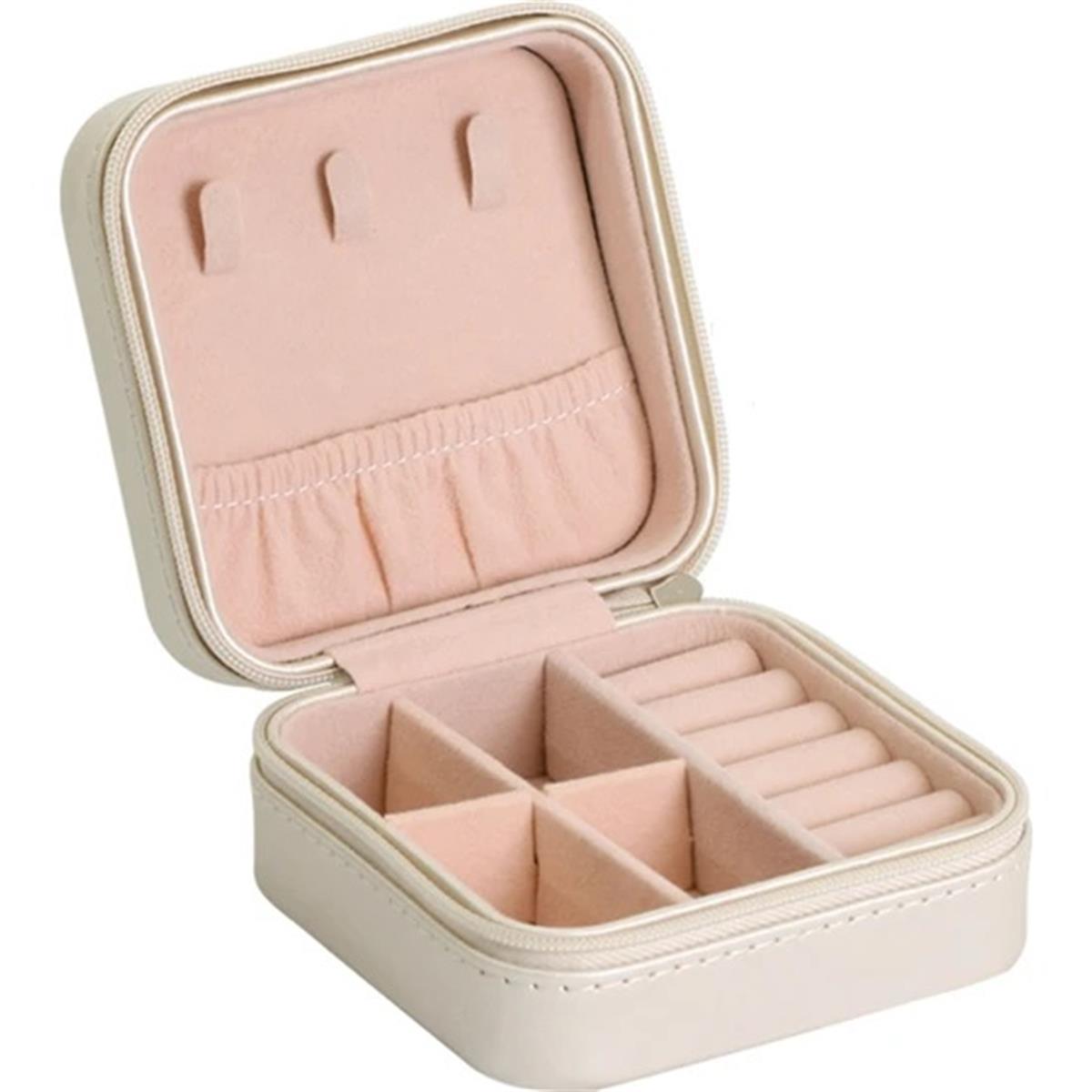 Buyfun Taşınabilir Mini Takı Kutusu - Beyaz