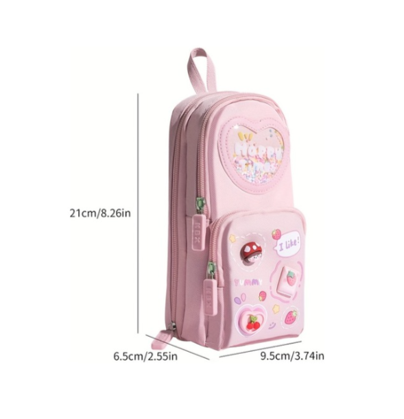 Büyük Kapasiteli Çocuk Dostu Sevimli Karikatür Fermuarlı Kalem Kutusu