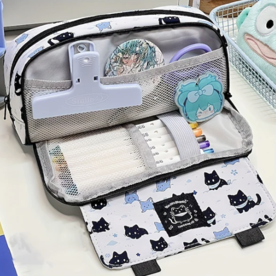 Büyük Kapasiteli Çok Fonksiyonlu Dayanıklı Polyester Şık Kalem Kutusu