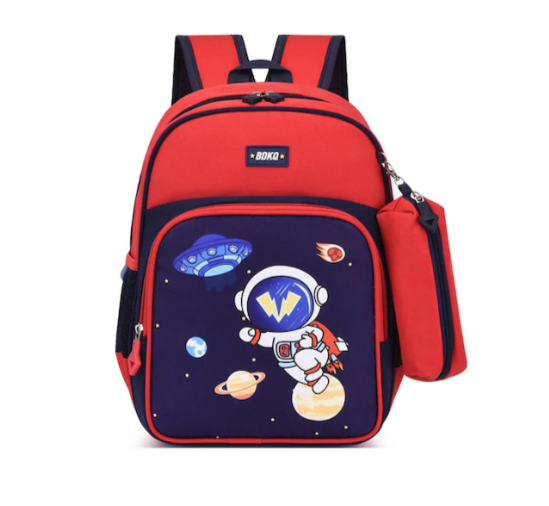 Büyük Kapasiteli Kalem Kutusu İle Tcherchi Çocuk Karikatür İlkokul Sırt Çantası