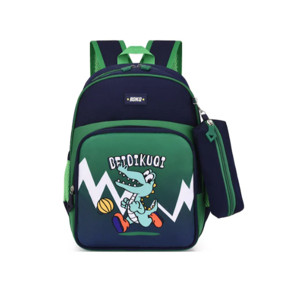 Büyük Kapasiteli Kalem Kutusu İle Tcherchi Çocuk Karikatür İlkokul Sırt Çantası