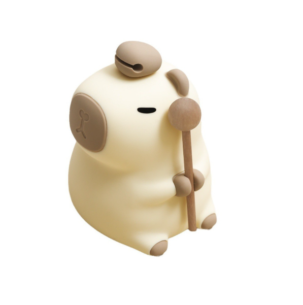 Capybara Gece Lambası Şarj Edilebilir Kısılabilir 1200 MAh Pil Ile 20 Dakika Zamanlama Yumuşak Başucu Lambası Yatak Odası Için