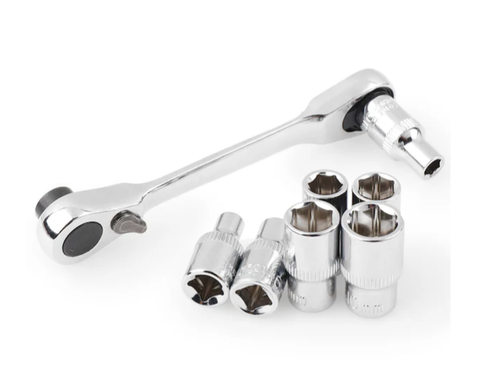 Çift Hızlı Soket Cırcır Anahtarı Rod Tornavida 14 Inch