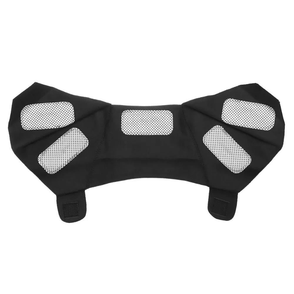 Çift turmalin kendinden ısıtmalı omuz desteği Brace manyetik terapi ısı kemeri ağrı kesici elastik ped masajı kadın erkek