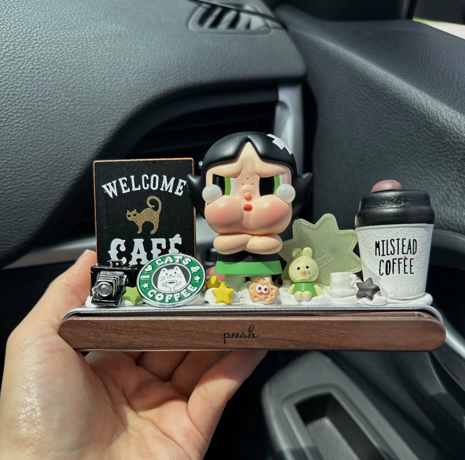 Crybby Powerpuff Girls Serisi Özel Tasarım Sevimli Araba Dekorasyon Süsü, Dekor Aksesuar