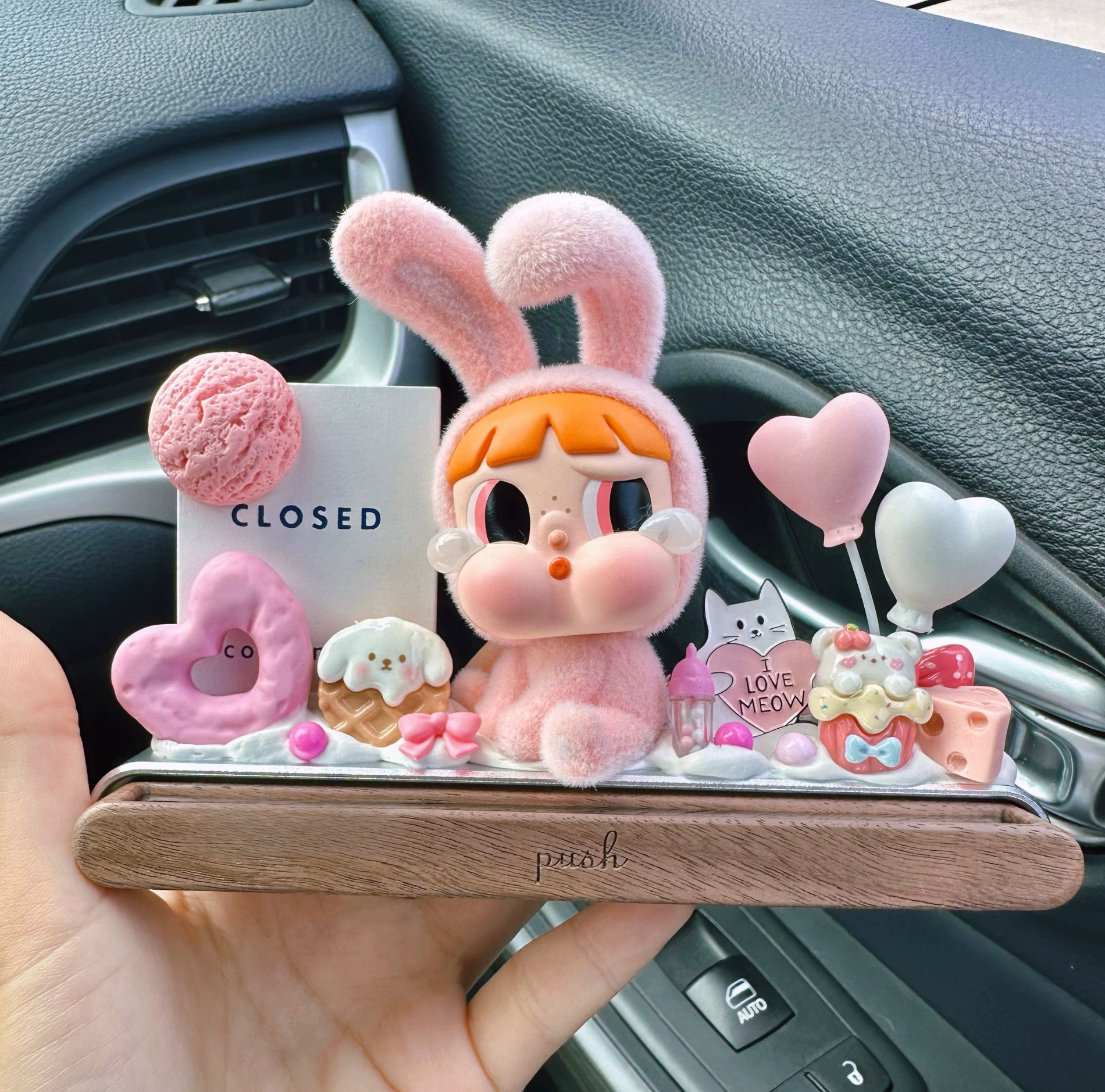 Crybby Powerpuff Girls Serisi Özel Tasarım Sevimli Araba Dekorasyon Süsü, Dekor Aksesuar