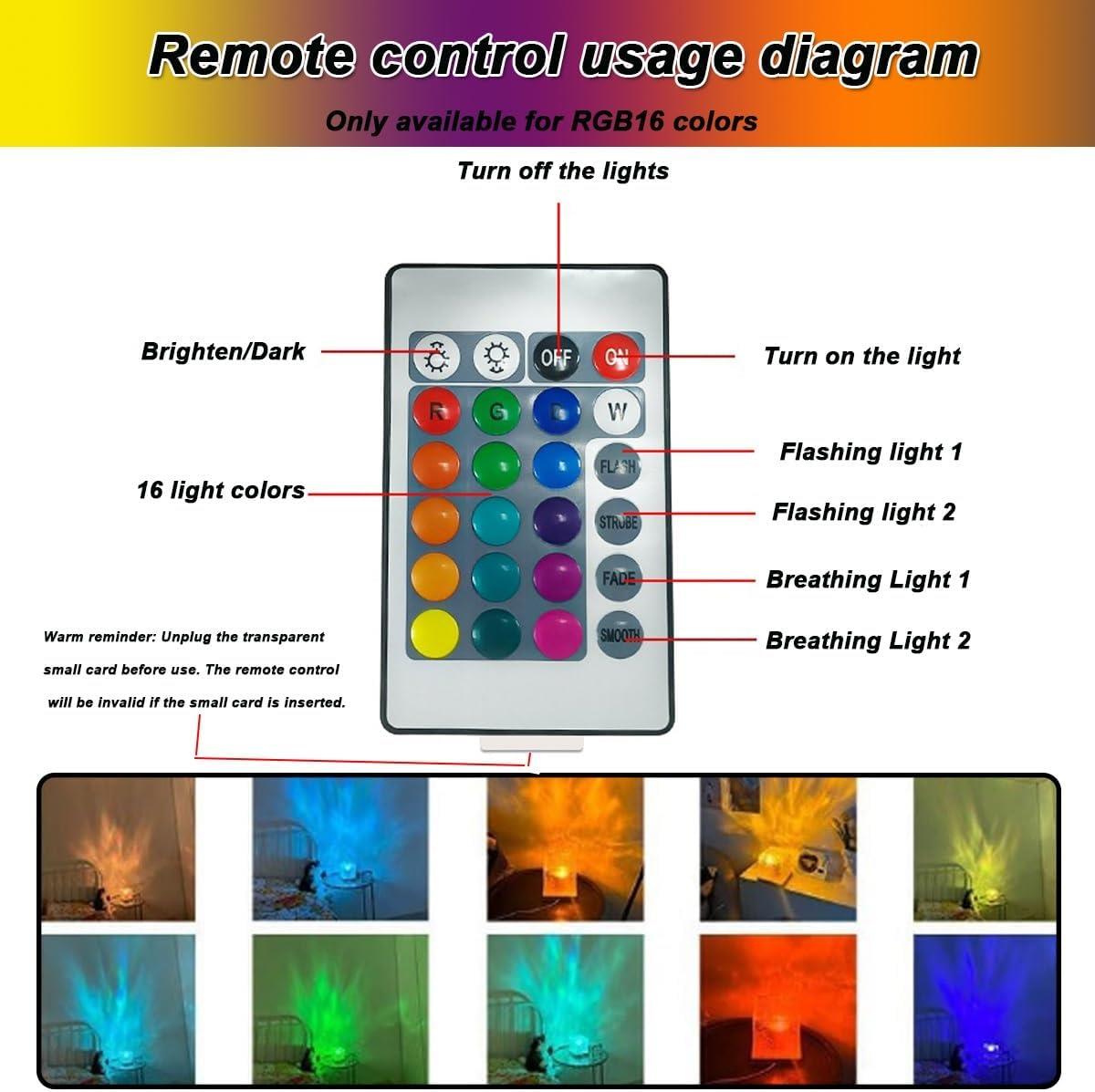 Decisive Yatak Odası Için Galaxy Projektör Işığı - 16 Renkli Duyusal Işık, Yatak Odası/parti Için Projektör Gece Lambası