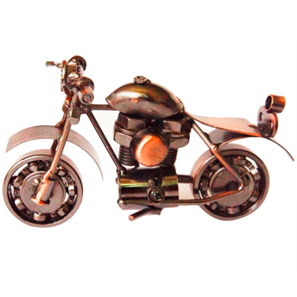 Dekoratif Metal Motosiklet  Modeli - Bronz