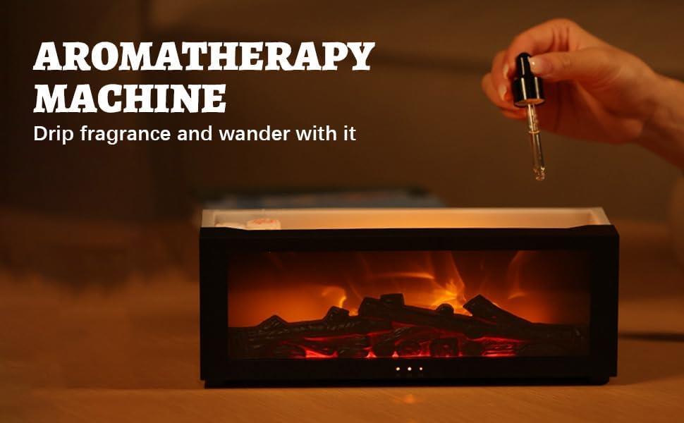 Dinamik Alev Şömine Uçucu Yağ Difüzörü – Şömine Difüzör, Uçucu Yağ Difüzörü, Zamanlayıcı ve Otomatik Kapanma Özelliği, Sisli Şömine Nemlendirici