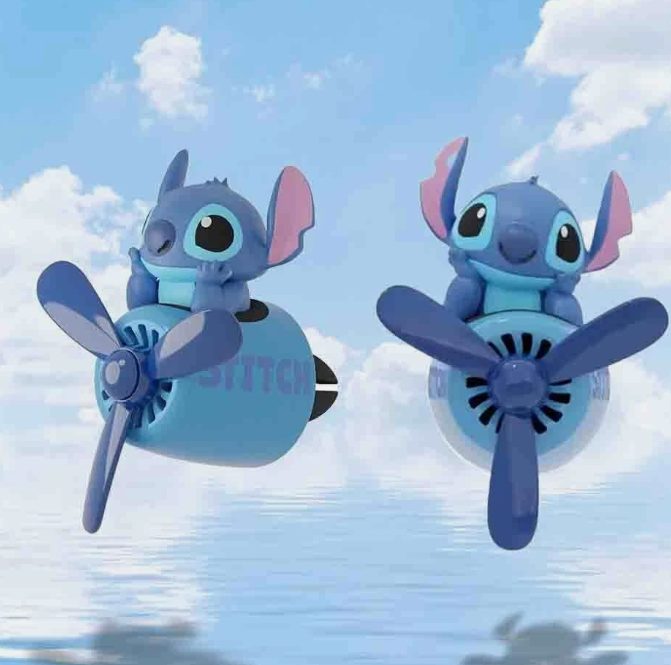 Disney Lilo ve dikiş karikatür animasyon bebek uçak araba hava spreyi Kawaii hava firar aromaterapi araba iç dekorasyon
