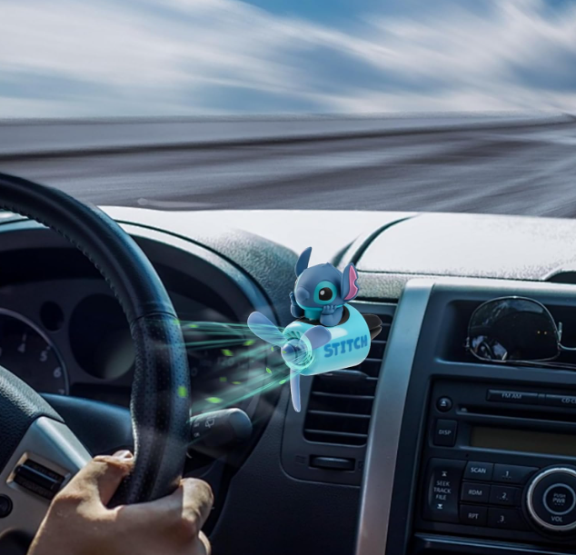 Disney Lilo ve dikiş karikatür animasyon bebek uçak araba hava spreyi Kawaii hava firar aromaterapi araba iç dekorasyon