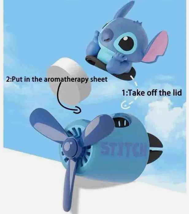 Disney Lilo ve dikiş karikatür animasyon bebek uçak araba hava spreyi Kawaii hava firar aromaterapi araba iç dekorasyon