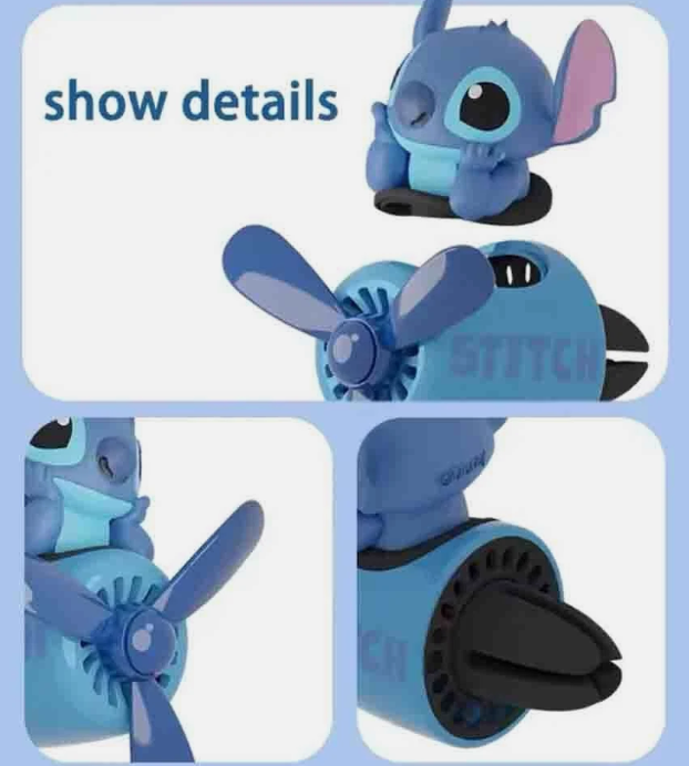 Disney Lilo ve dikiş karikatür animasyon bebek uçak araba hava spreyi Kawaii hava firar aromaterapi araba iç dekorasyon