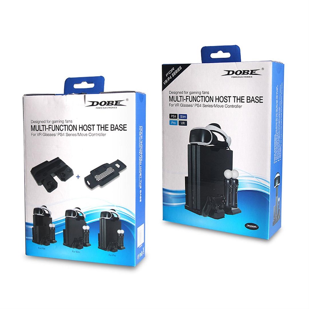 DOBE Ps4 Pro,Slim,Controller, VR Dikey Multi Çift Şarj Ve Soğutma Fanı Standı
