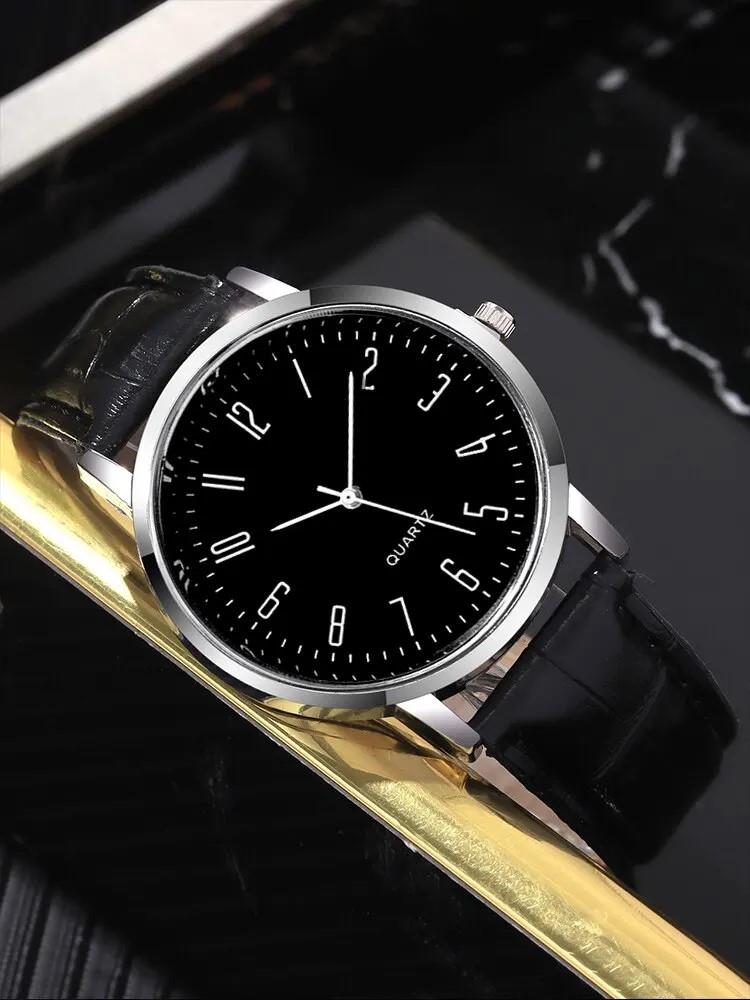 Erkekler İçin Moda Bileklikler ve Saat İçeren 5 Parçalık Hediyelik Set