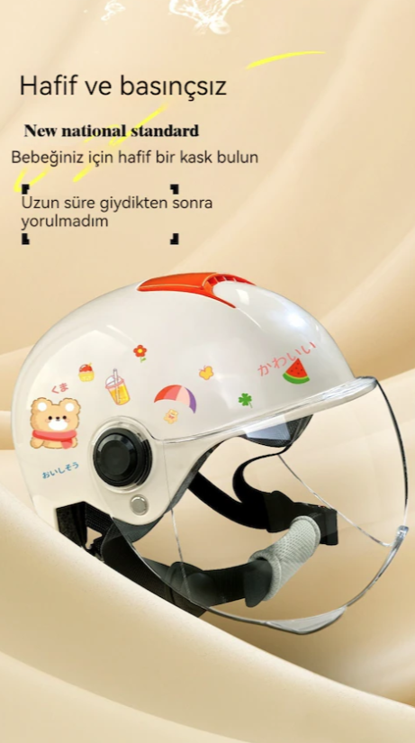 Eternal Luck 3c Sertifikalı Ayarlanabilir Çocuk Kaskı - Bej