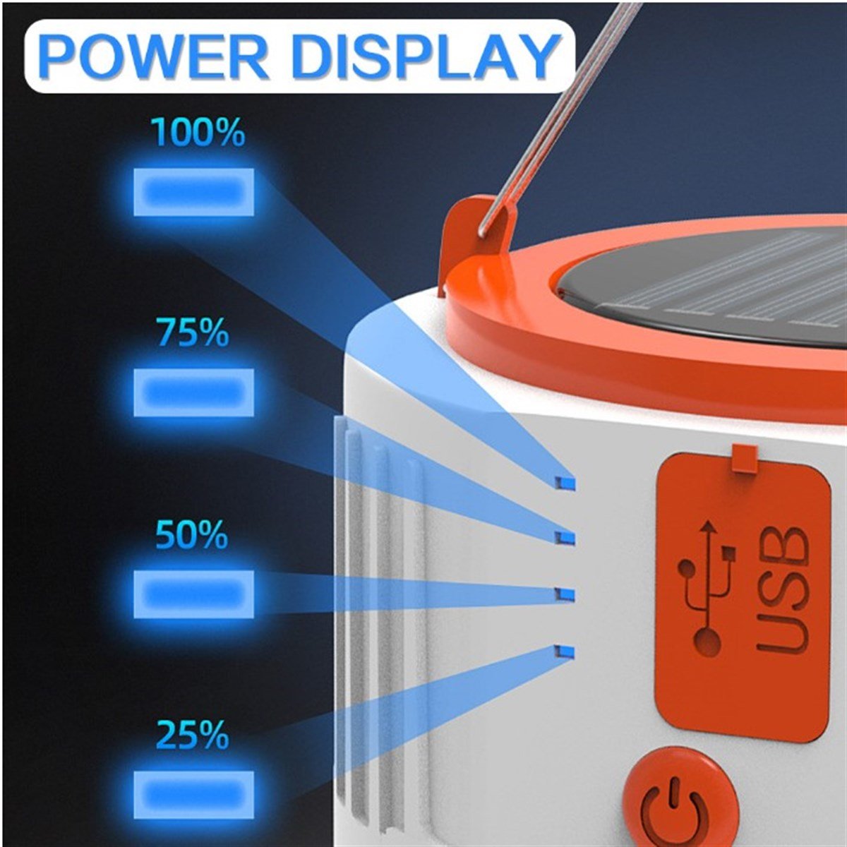 Güneş Panelli 100W Kamp Işığı