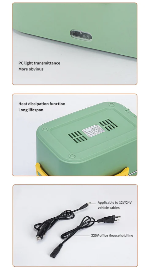 Hallow 1.8L Elektrikli Öğle Yemeği Kutusu Isıtmalı Öğle Yemeği Kutusu Yeşil