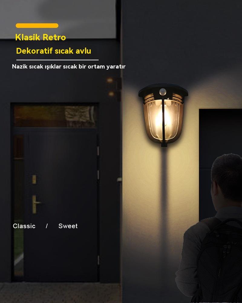 İç Ve Dış Mekanlar İçin Hareket Sensörlü 2 Parça Set Güneş Enerjili Işıklar