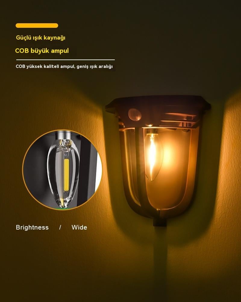 İç Ve Dış Mekanlar İçin Hareket Sensörlü 2 Parça Set Güneş Enerjili Işıklar