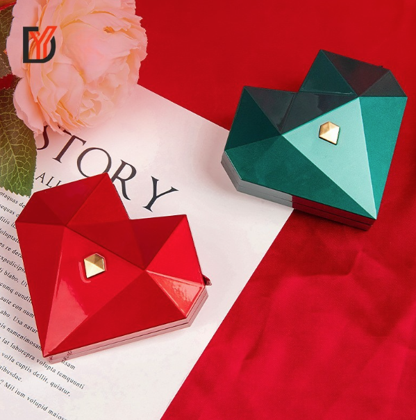 Kalp Şeklinde Yüzük Kutusu, Evlilik Teklifi için Otomatik Açılır Sürpriz Yüzük Kutusu 