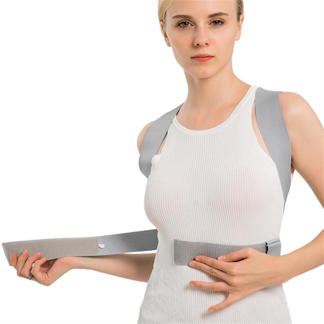 Kambur ,sırt omurga düzeltme kayışı gri L