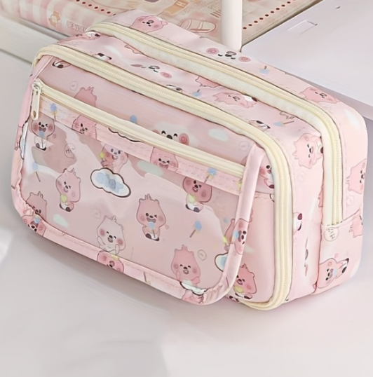 Kapibara Temalı Oxford Kumaştan Çok Yönlü Ve Yıkanabilir Kalem Kutusu