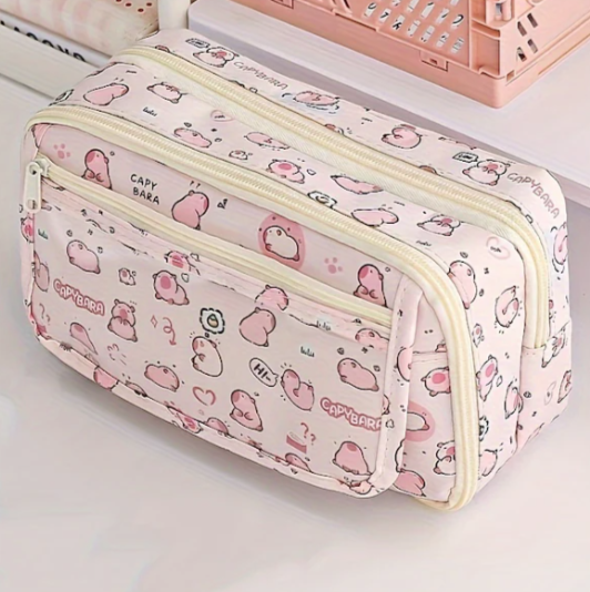 Kapibara Temalı Oxford Kumaştan Çok Yönlü Ve Yıkanabilir Kalem Kutusu