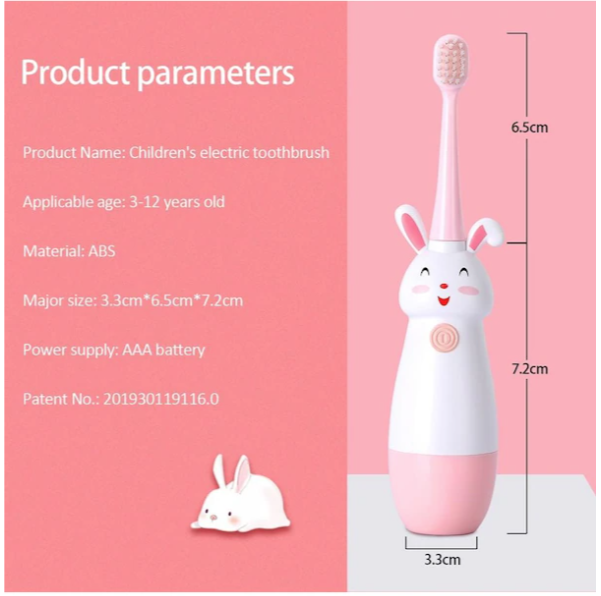 Karikatür Desen Çocuklar İçin Elektrikli Diş Fırçası Mavi