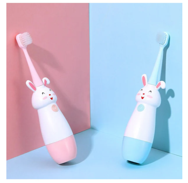 Karikatür Desen Çocuklar İçin Elektrikli Diş Fırçası Mavi