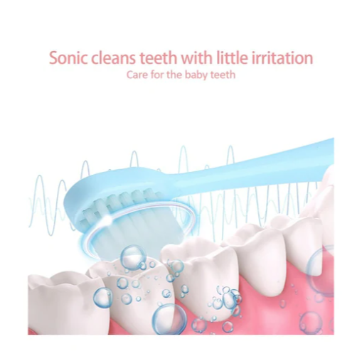 Karikatür Desen Çocuklar İçin Elektrikli Diş Fırçası Mavi