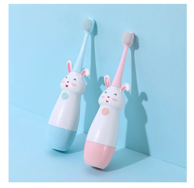 Karikatür Desen Çocuklar İçin Elektrikli Diş Fırçası Mavi