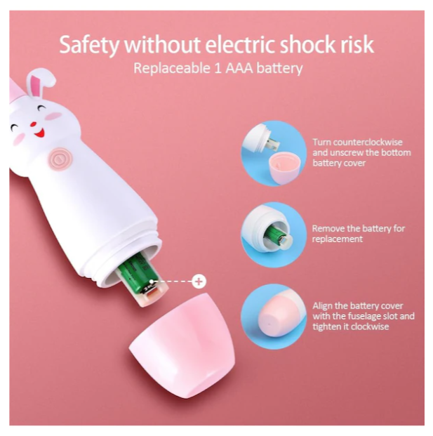 Karikatür Desen Çocuklar İçin Elektrikli Diş Fırçası Mavi