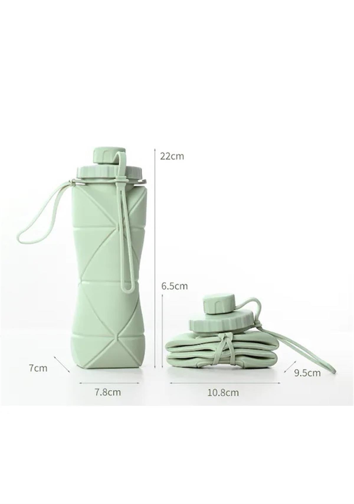 Katlanır Silikon Su Şişesi Spor Su Şişesi Outdoor Matara Suluk 600 ML