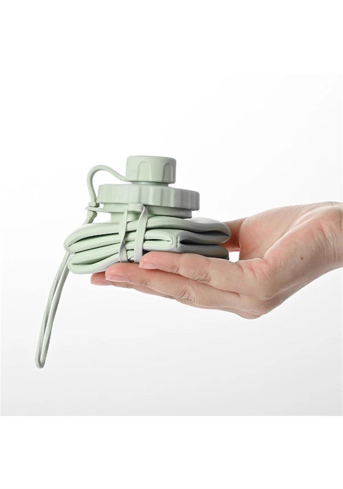 Katlanır Silikon Su Şişesi Spor Su Şişesi Outdoor Matara Suluk 600 ML