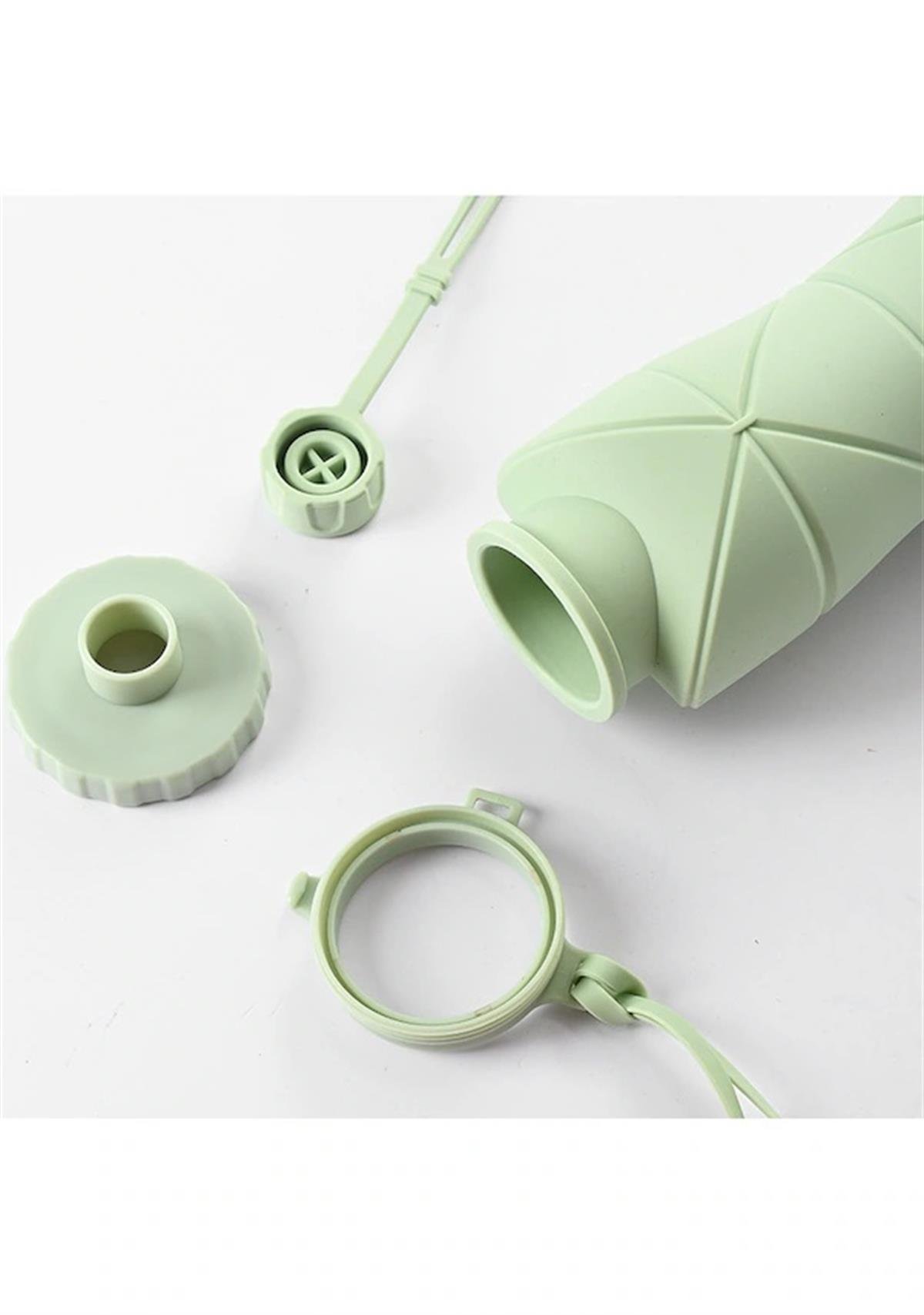 Katlanır Silikon Su Şişesi Spor Su Şişesi Outdoor Matara Suluk 600 ML