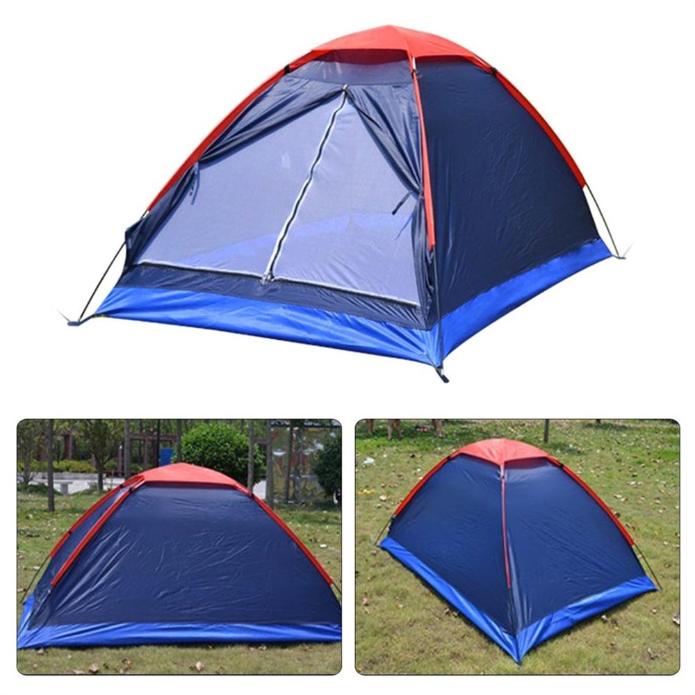 Katlanır Su Geçirmez Tek Katlı İki Kişilik Çadır - Mavi