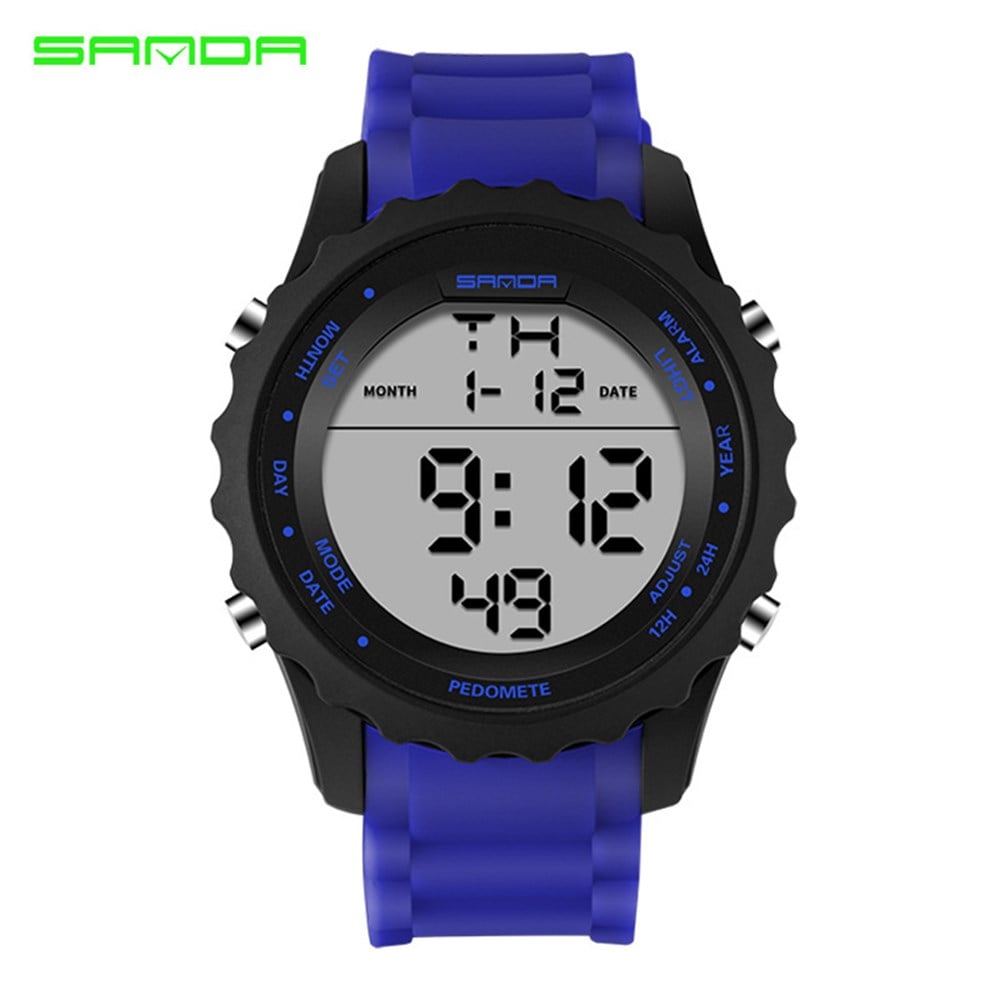 LED Aydınlatmalı Suya Dayanıklı Çok Fonksiyonlu Erkek Elektronik Spor Saati