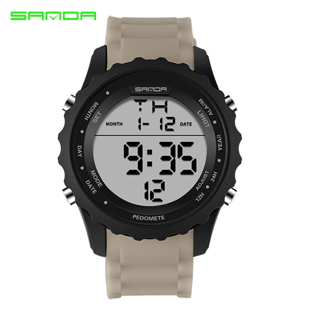 LED Aydınlatmalı Suya Dayanıklı Çok Fonksiyonlu Erkek Elektronik Spor Saati