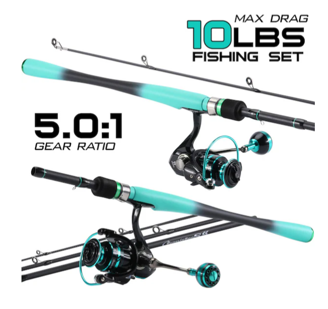 Levrek Ve Turna Balıkçılığı İçin Karbon Fiber İplik Kamışı Ve Makara Kombinasyonu 2,1m