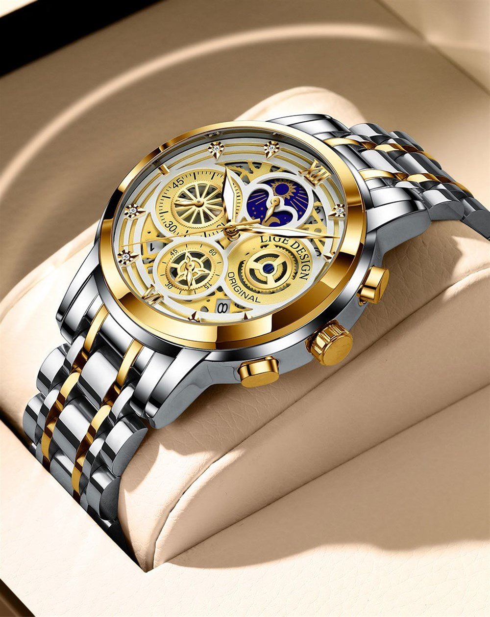 LIGE 8942 Su Geçirmez Erkek Kol Saati