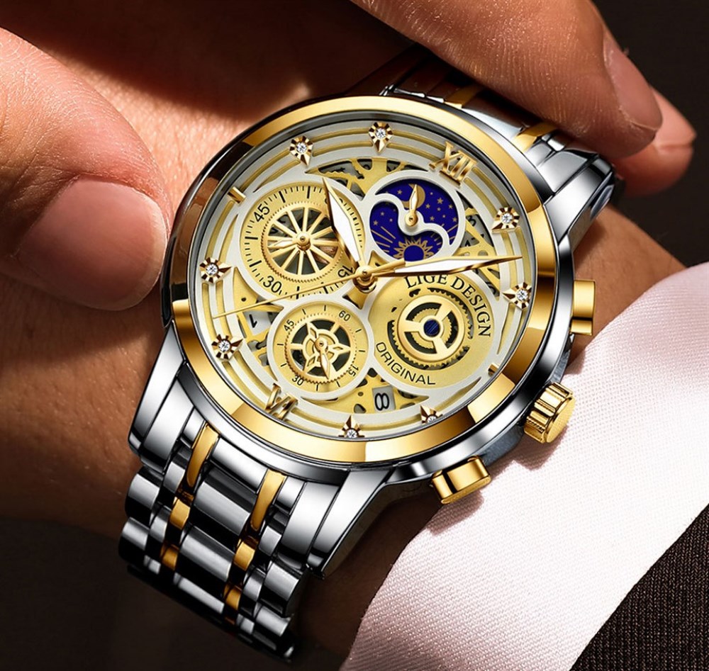 LIGE 8942 Su Geçirmez Erkek Kol Saati